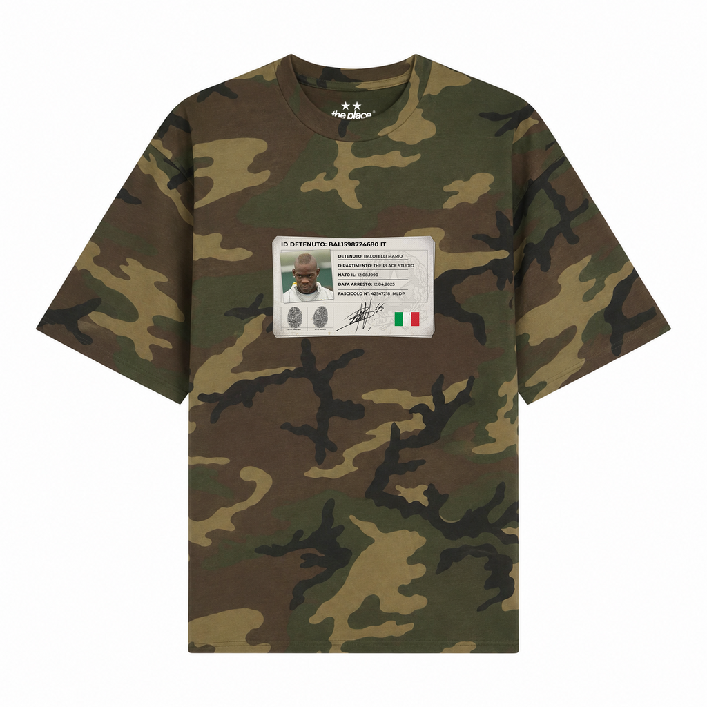 BALOTELLI CAMO CROP TEE